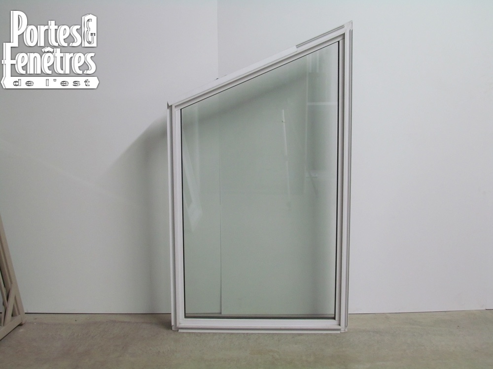 0771fp Fenêtre Fixe PVC Trapèze 29 x 1 Coté hauteur 50 1/2 x 1 Coté hauteur 38 1/4