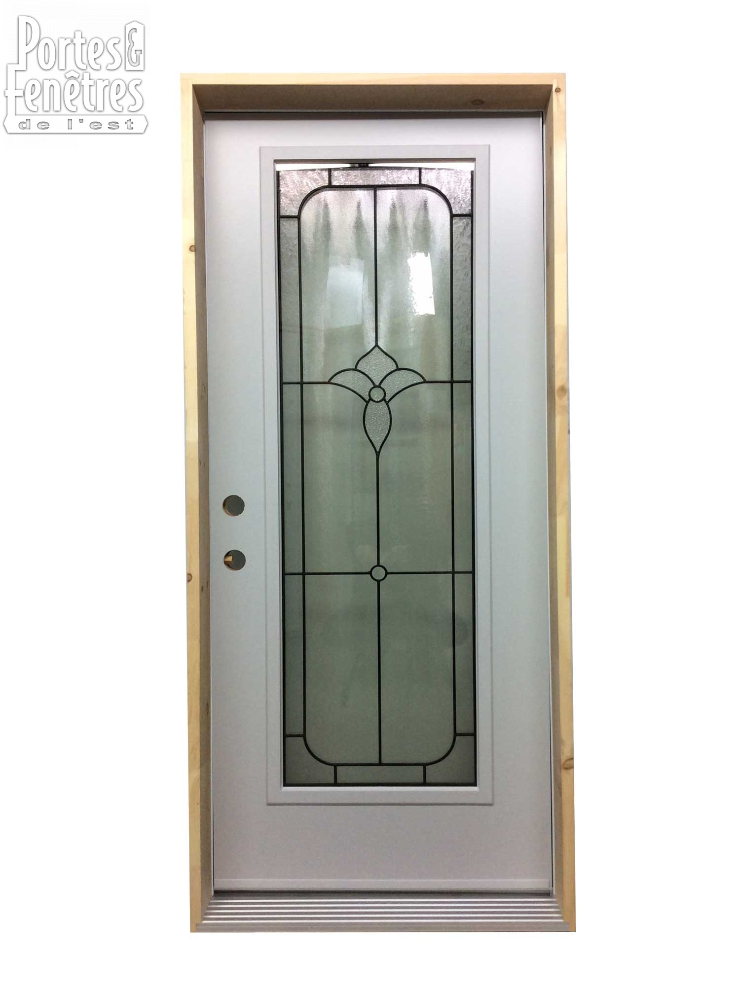1053PSM Porte d'acier 34"D Blanche Style topazetige patine 21x65