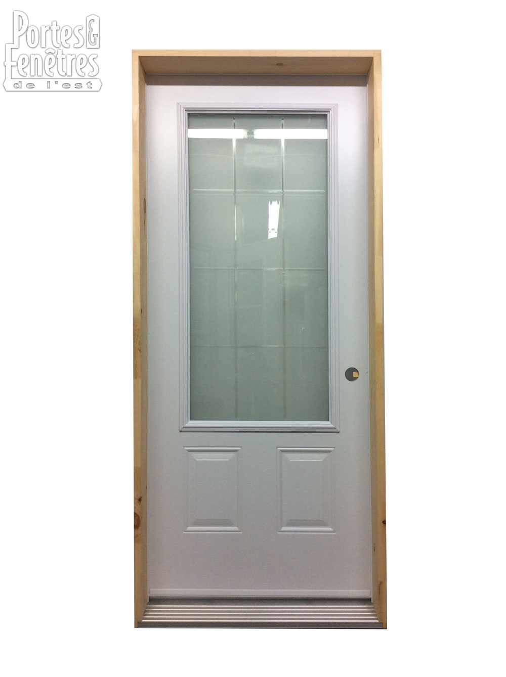 161PSM Porte d'acier 34" Gauche Blanche Distinction
