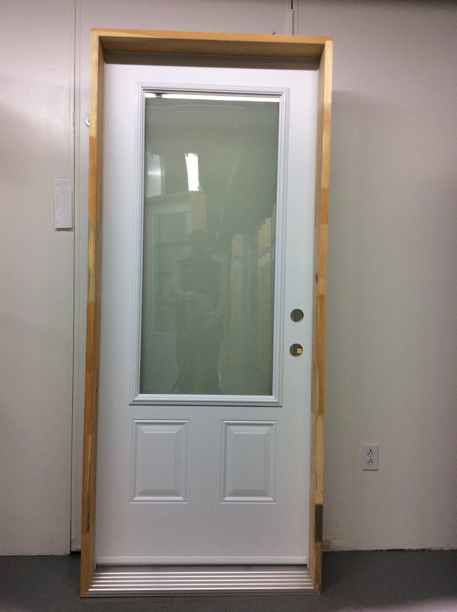 1199PSM Porte d'acier 34"G Blanche Texturé sablé 23x49 – Image 2