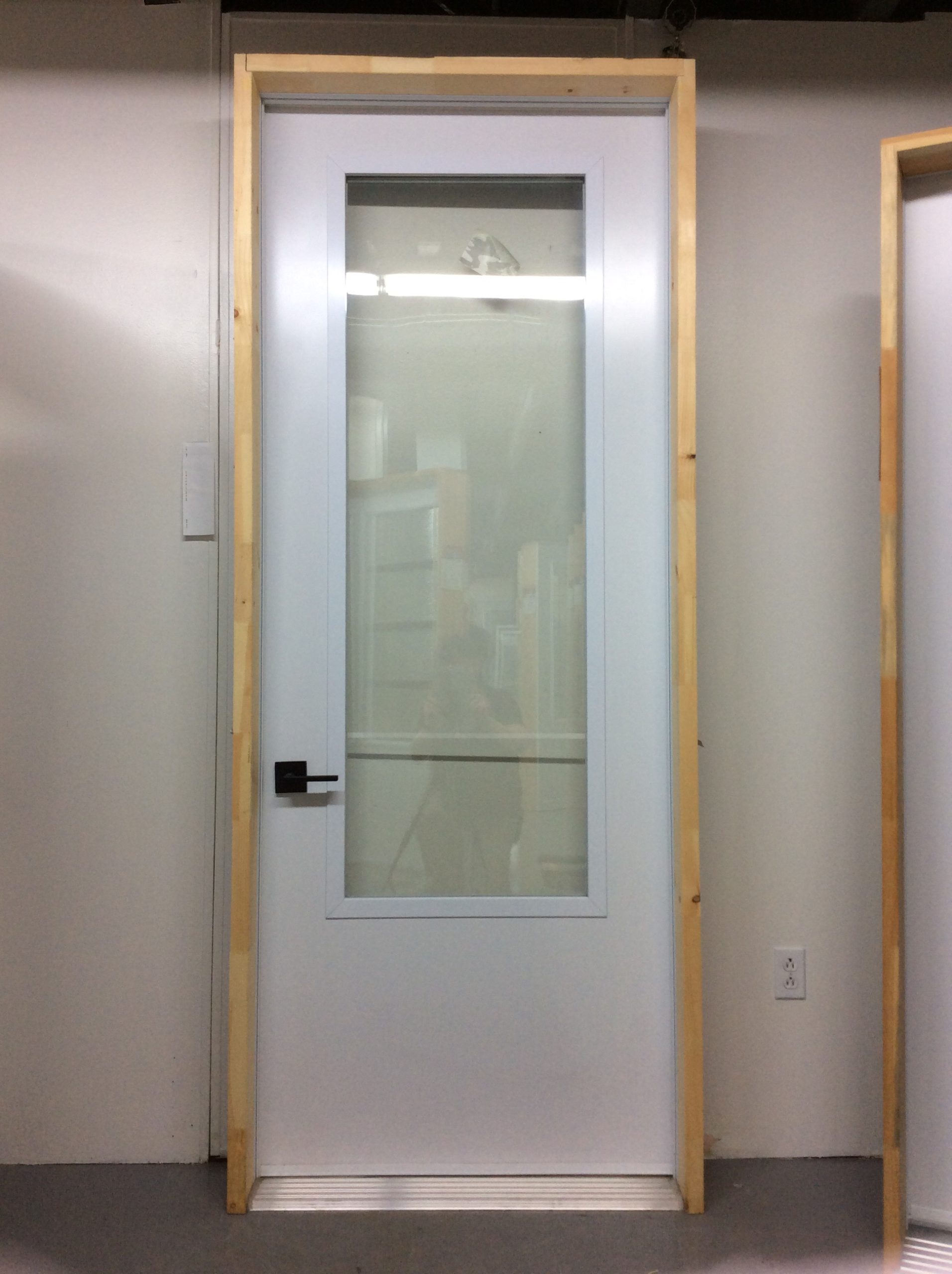 1210PA Porte d'acier 36"D Blanche Clair 21x65 bosser seuil plat