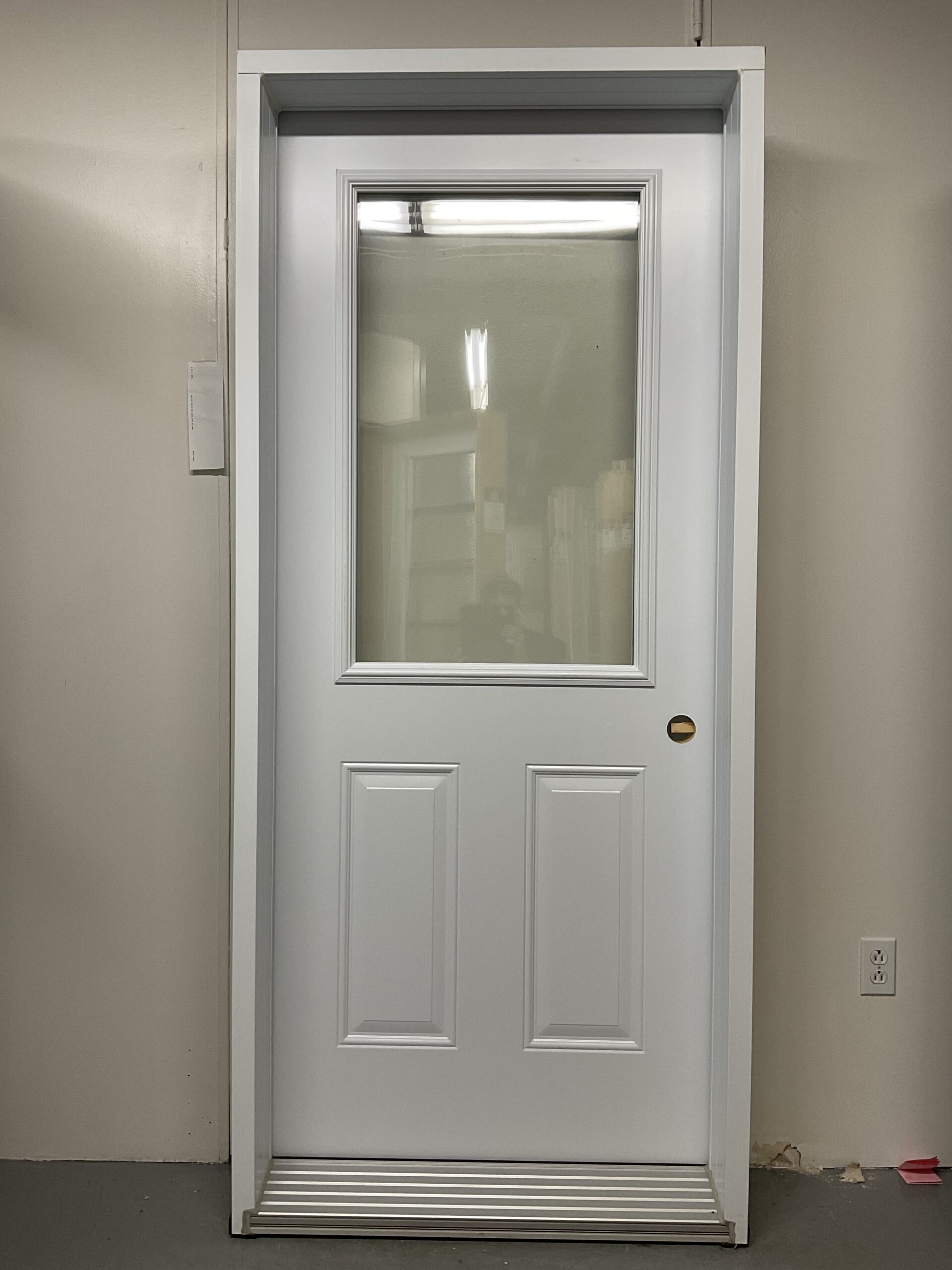 1306PA Porte d'acier 34"G Blanche Clair 23x37