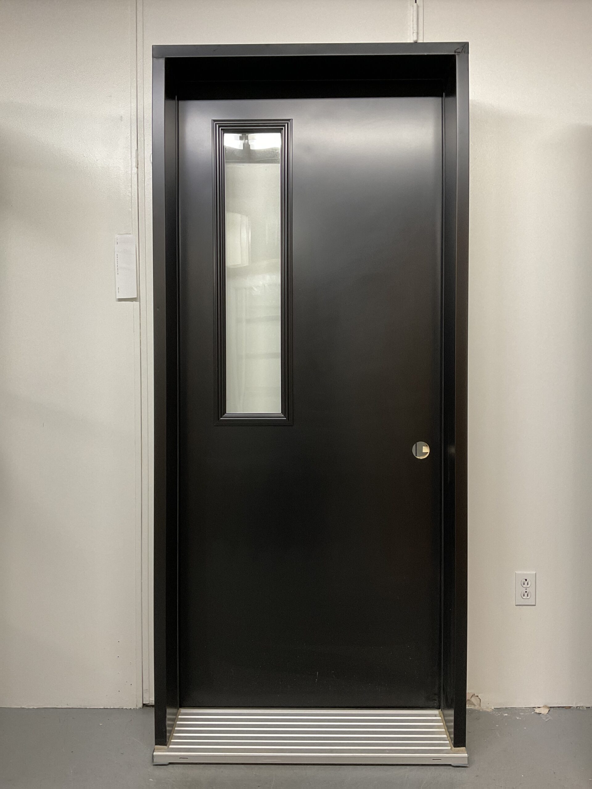 1331PA Porte d'acier 34"G Noire Verre clair 9 x 37
