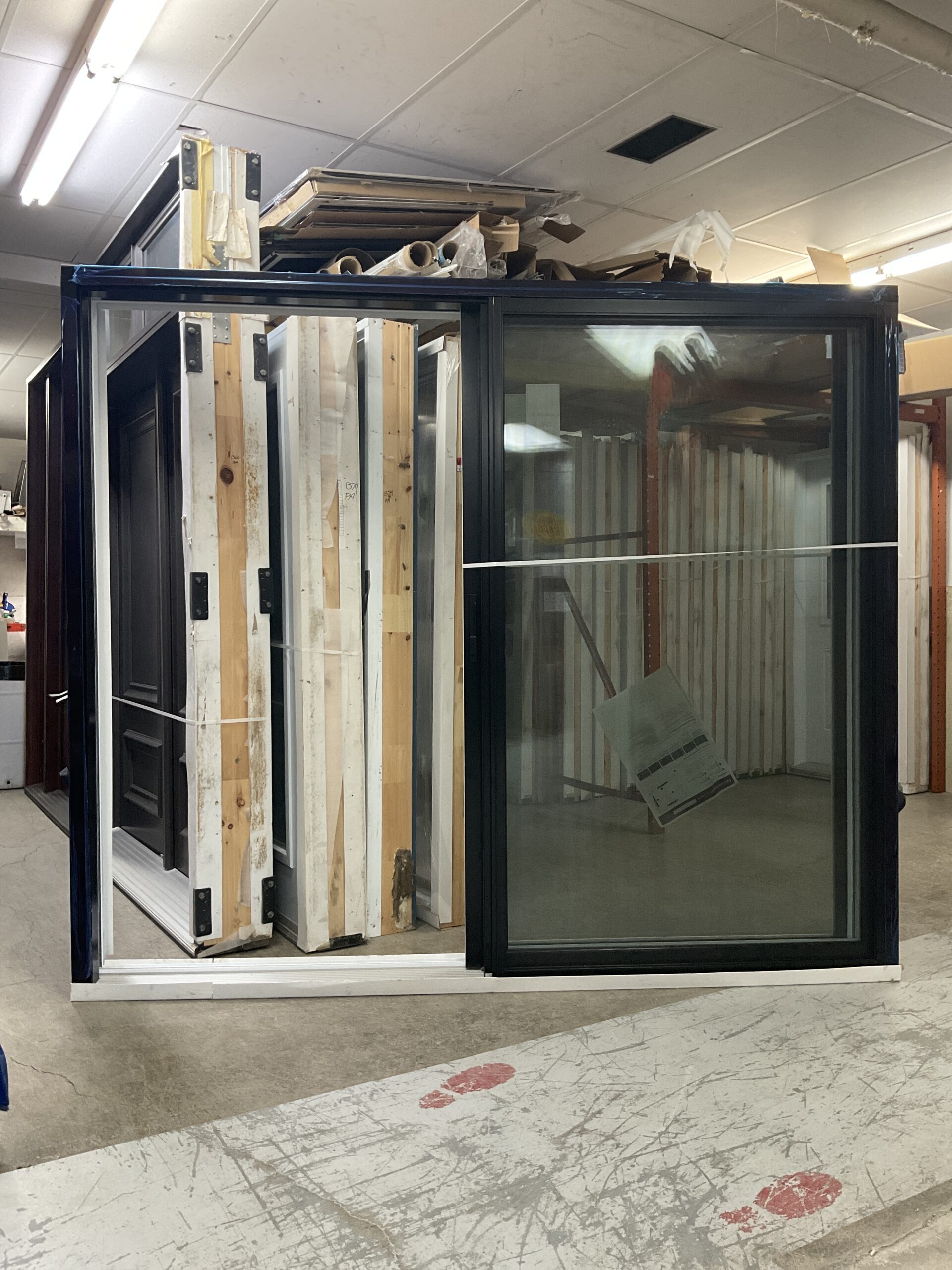 1390PP Porte patio Hybride 8pi Noire 94 1/2x81 ouv. Gauche