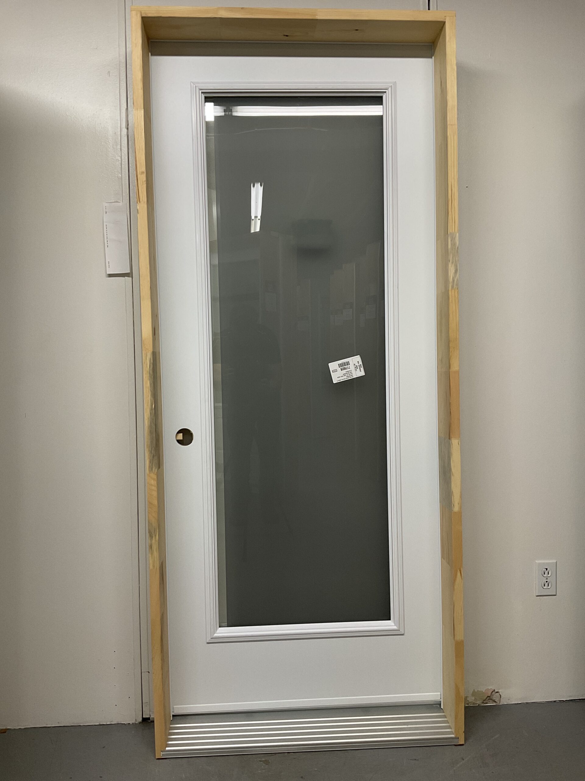 1401PA Porte d'acier 34"D Blanche Sérigraphie side 23x65