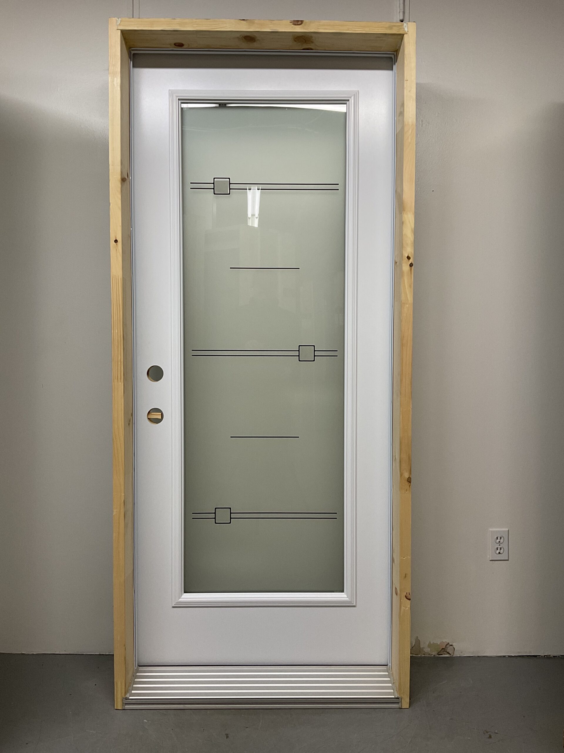 1403PA Porte d'acier 34"D Blanche Alsace 23x65