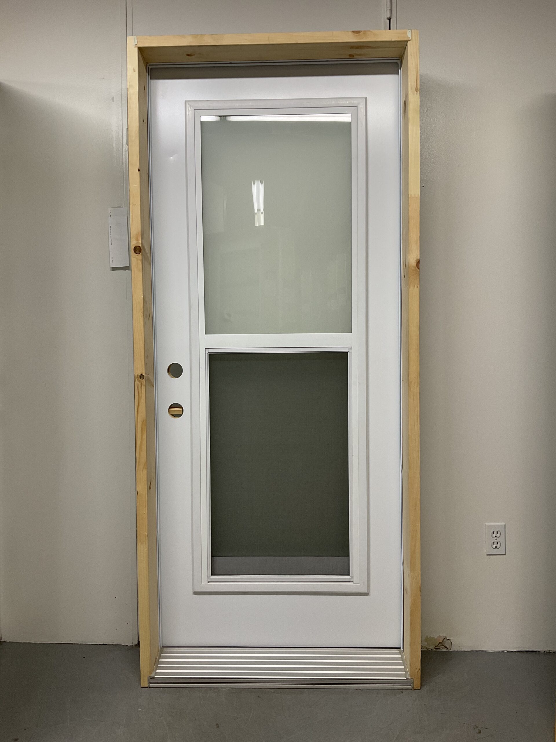 1417PA Porte d'acier 34"D Blanche Guillotine élévation sablé 23x65