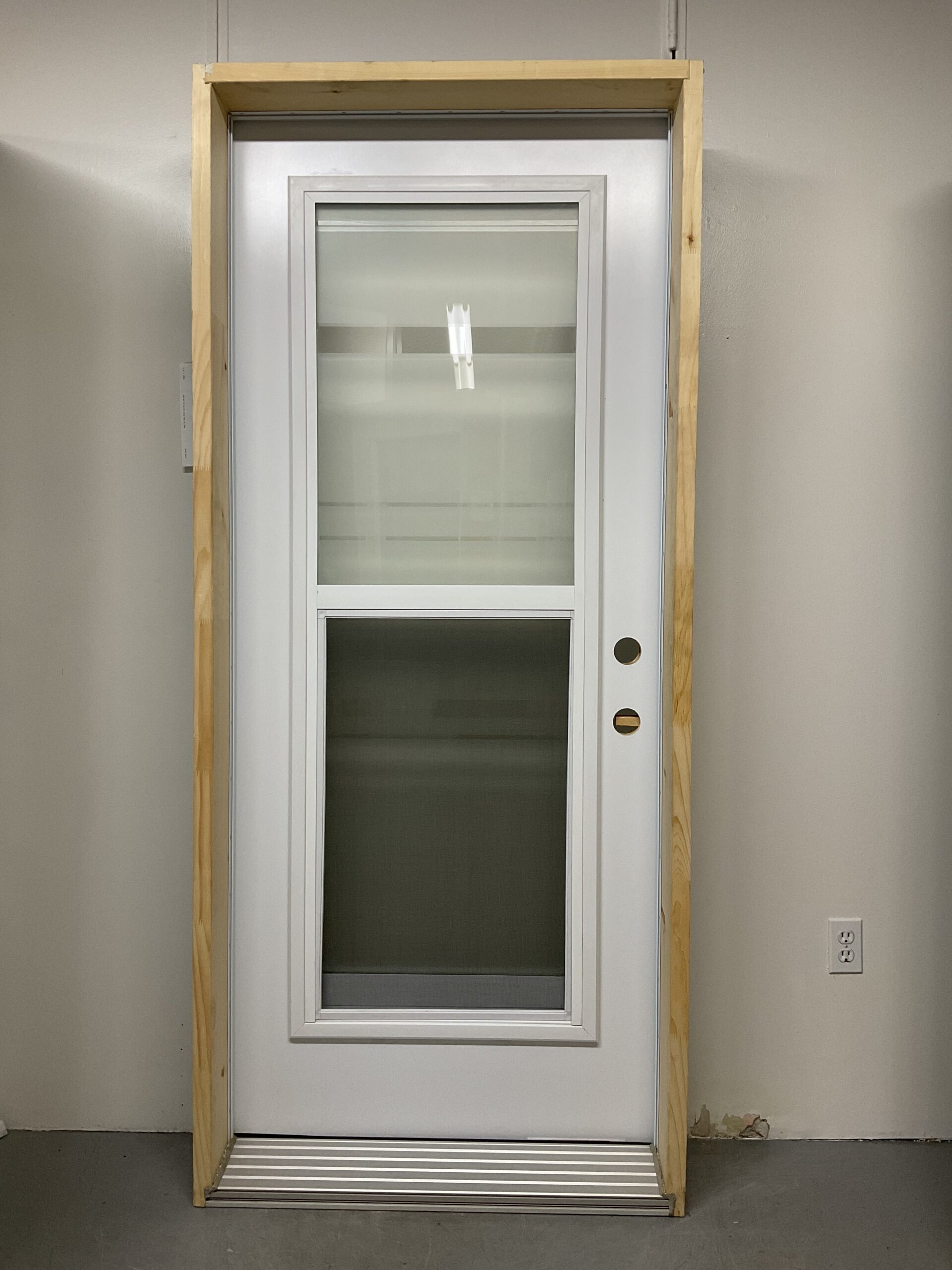 1418PA Porte d'acier 34"G Blanche Guillotine élévation Optika 23x65