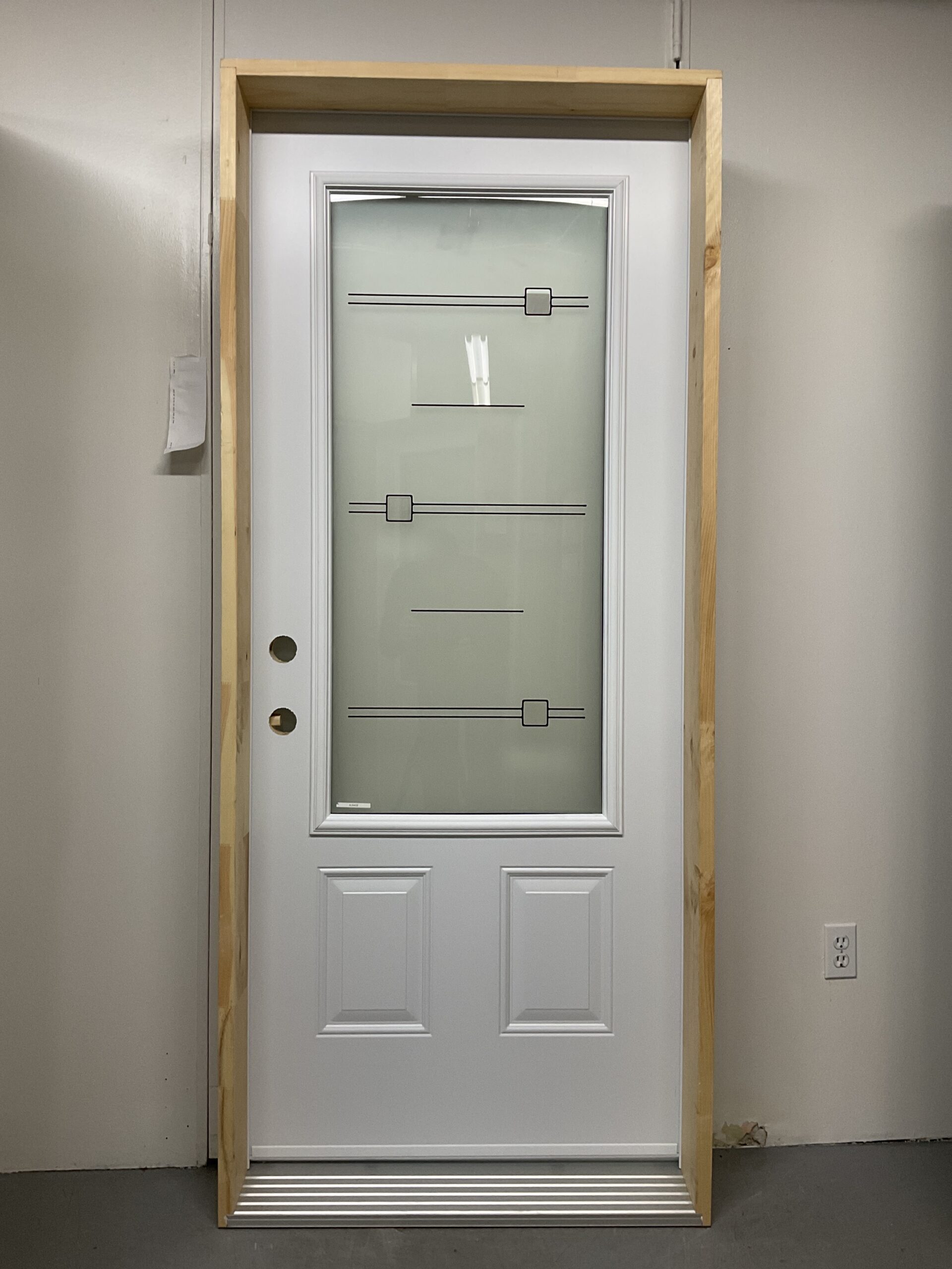 1435PA Porte d'acier 34"D Blanche Alsace 23x49