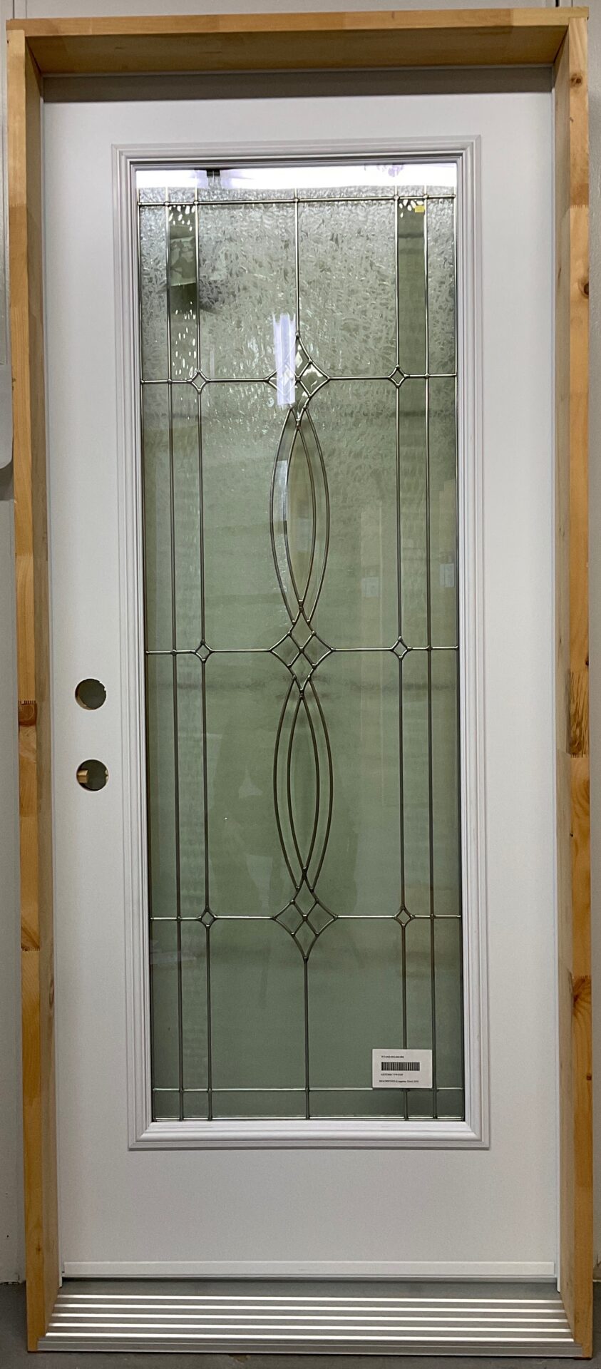1450PSM Porte d'acier 34"D Blanche Évangéline zinc 23x65
