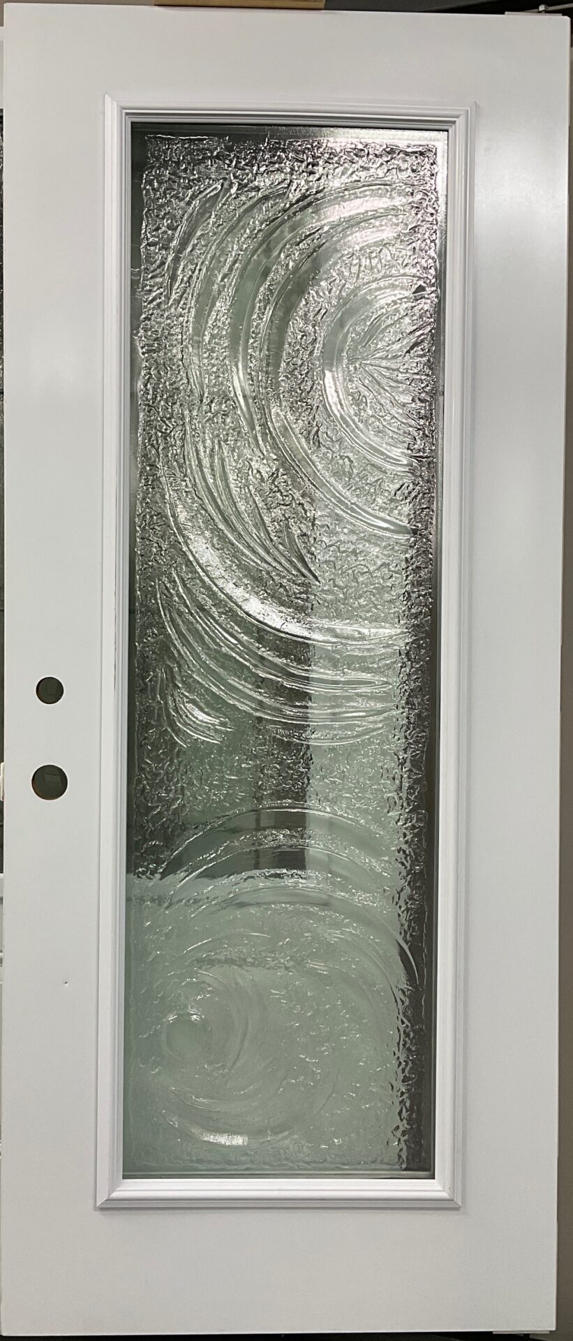 1451PSM Porte d'acier 34"D Blanche Verre texturé ondulé 21x65