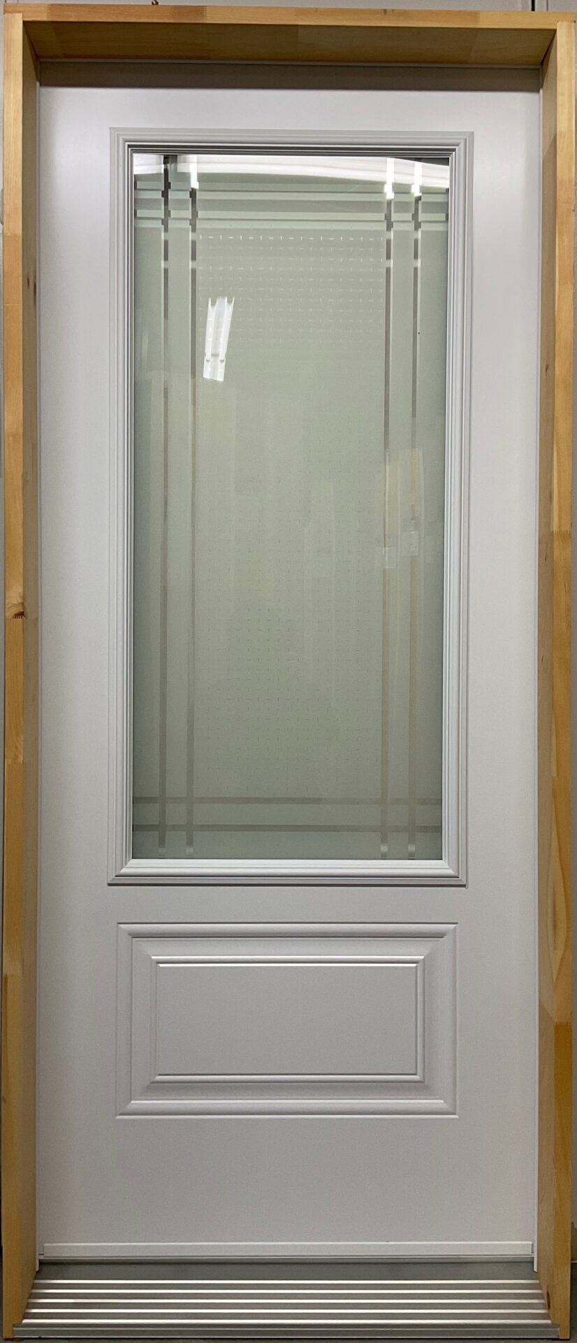 1456PSM Porte d'acier 34"D Blanche Transît slab orléan 23x49