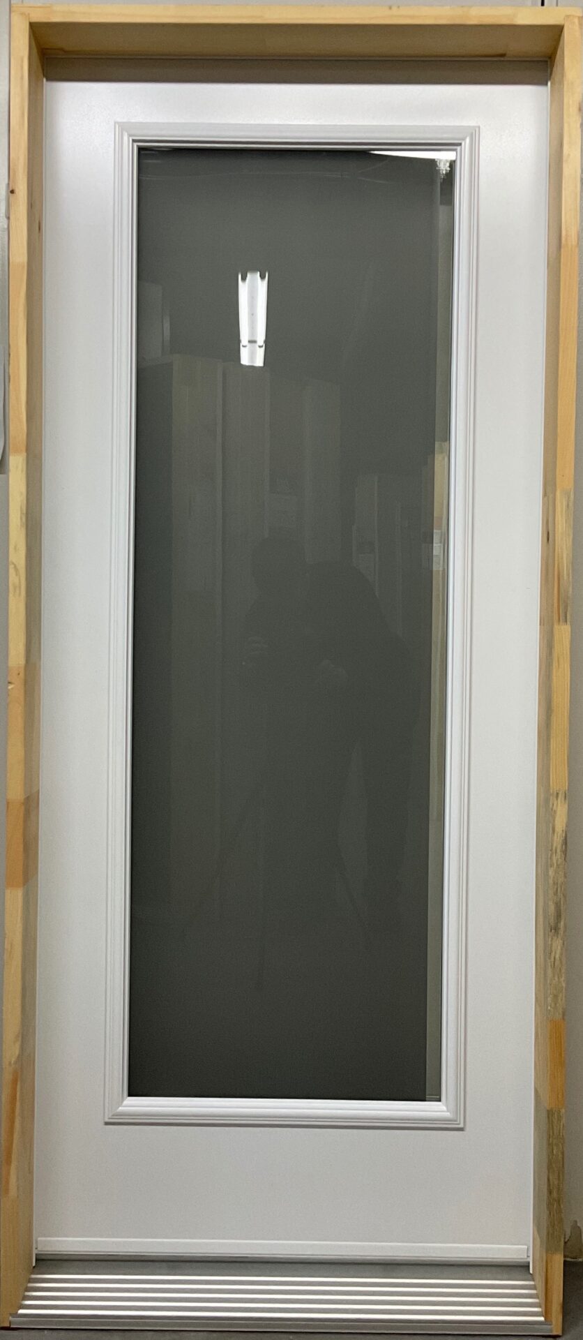 1457PA Porte d'acier 34"G Blanche Sérigraphie side 23x65