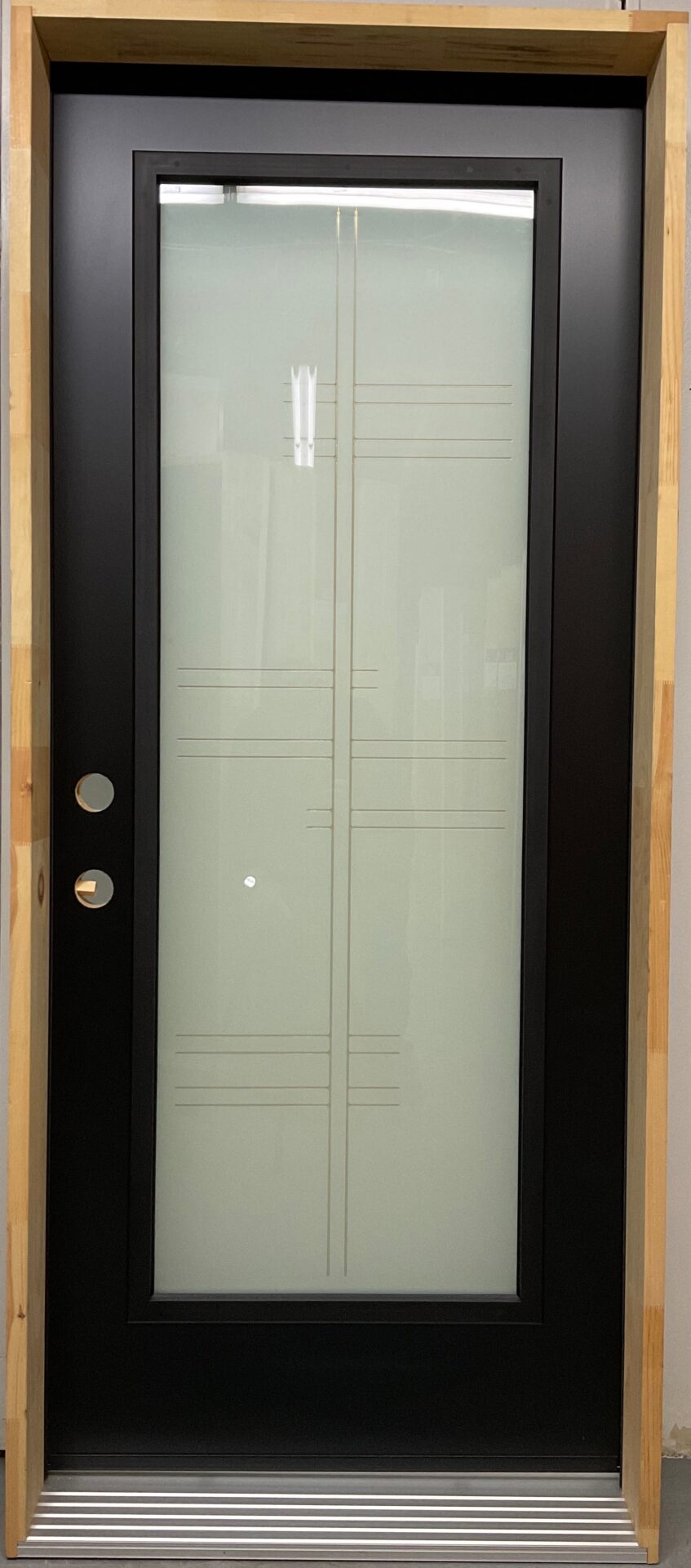 1458PSM Porte d'acier 34"D Noire Plasma 23x65