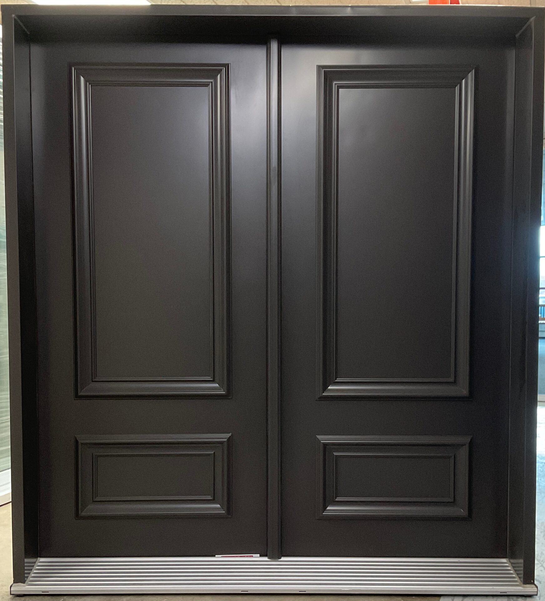 1459PA Porte d'acier 36"G Gris Astragale amovible peinture 2 cotés
