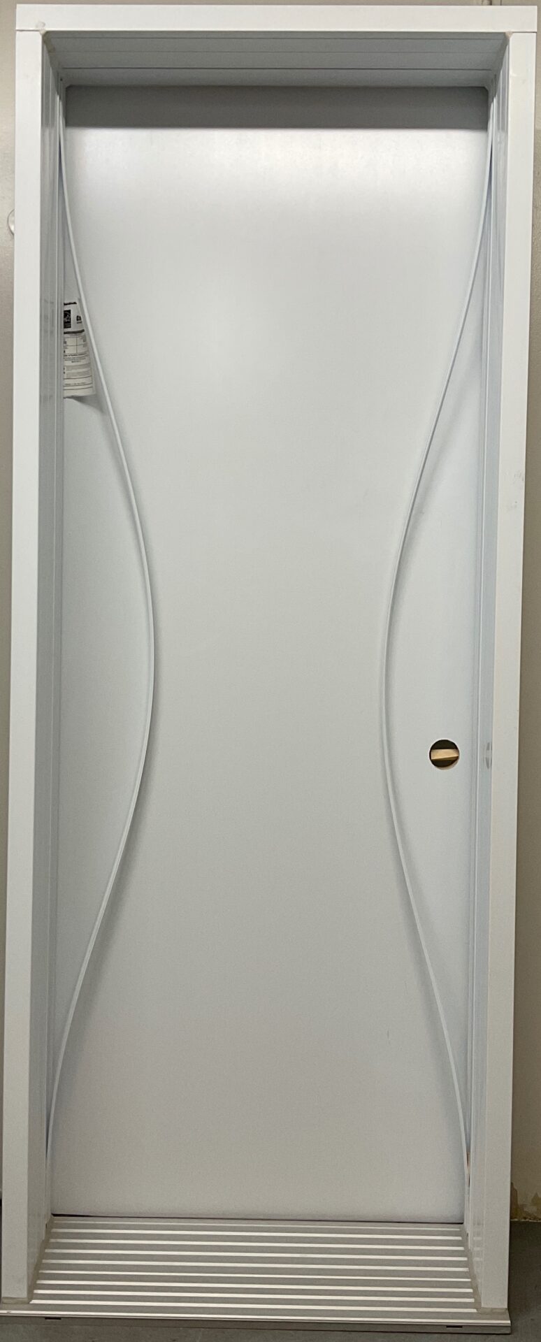 1464PA Porte d'acier 30"G Blanche Seuil 11po